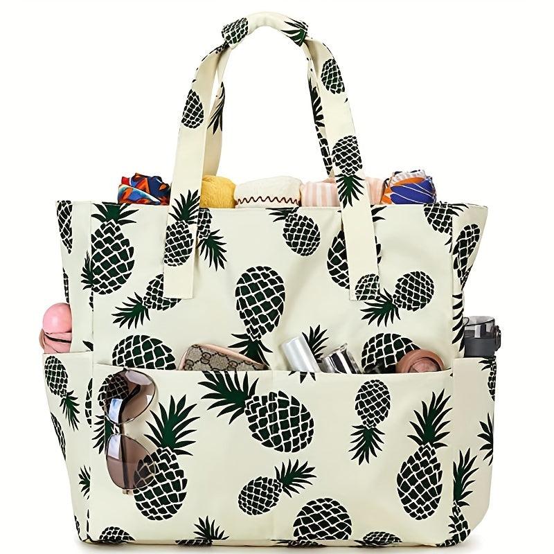 Fashionable Printed Beach Bag Women's Canvas Handbag