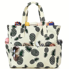 Fashionable Printed Beach Bag Women's Canvas Handbag