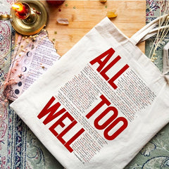 All Too Well Pattern Tote Bag Music Concert Essential