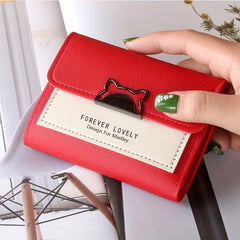 Mini Cat Coin Purse PU Leather Lightweight Card Holder