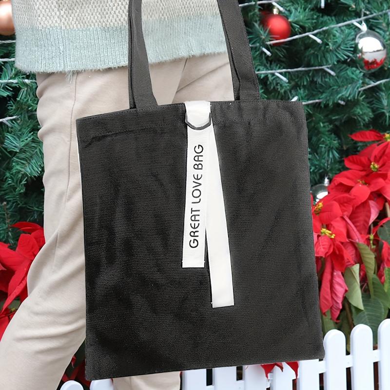 Minimalist Canvas Shoulder Bag Lightweight All Match Handbag