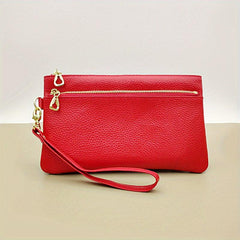 Minimalist Solid Long Wallet Zipper Clutch Coin Purse