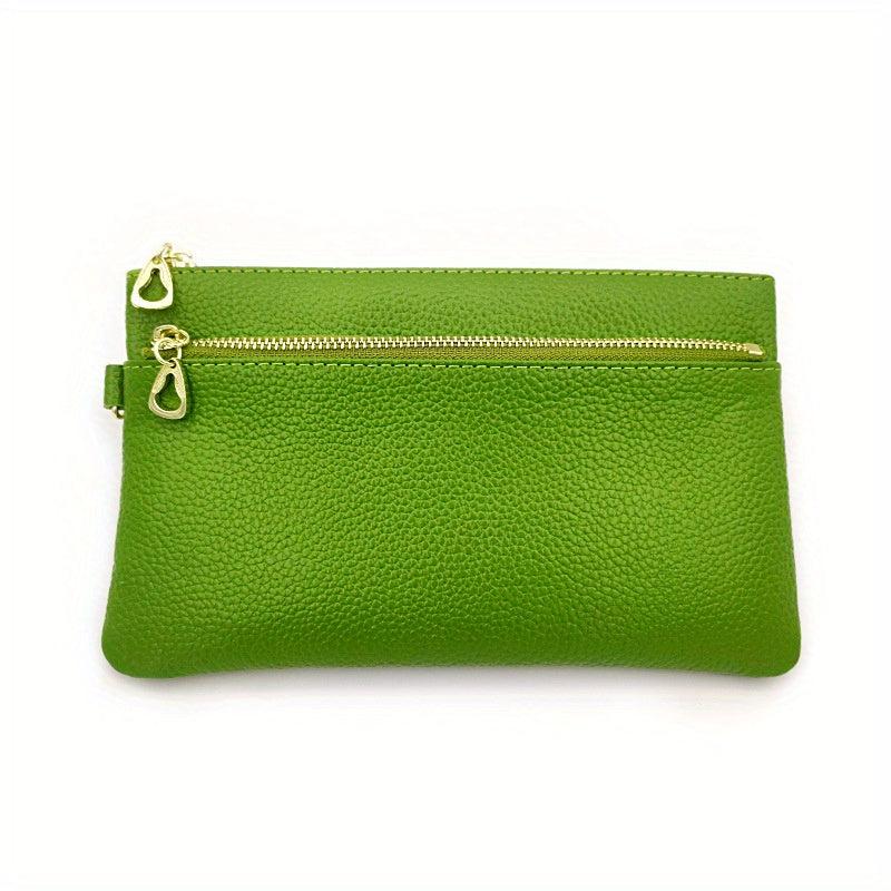 Minimalist Solid Long Wallet Zipper Clutch Coin Purse