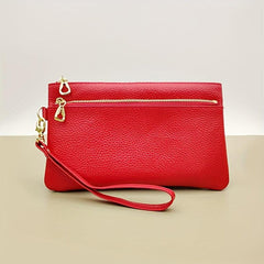 Minimalist Solid Long Wallet Zipper Clutch Coin Purse