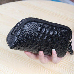 Crocodile Embossed Coin Purse Clutch With Wristband
