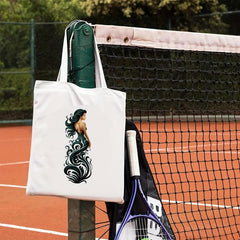 Mermaid Pattern Canvas Shoulder Bag Reusable Shopping Grocery Bag