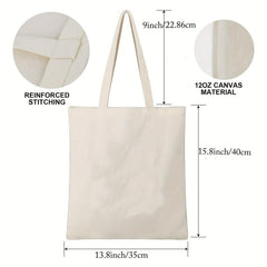 Mermaid Pattern Canvas Shoulder Bag Reusable Shopping Grocery Bag