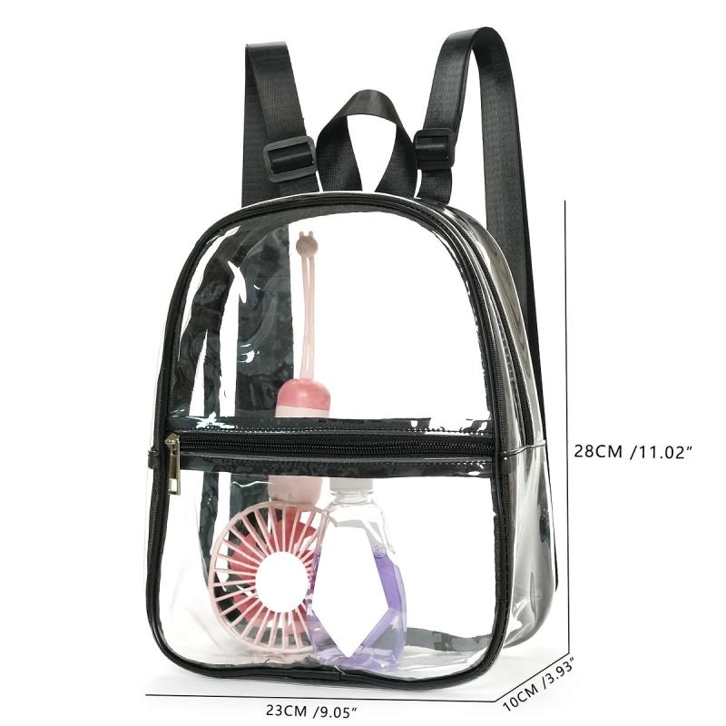 PVC Transparent Backpack Beach Bag Jelly Bag Casual Backpack