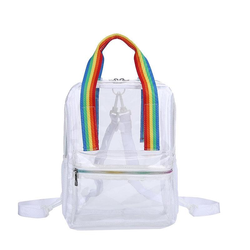 Transparent PVC Backpack Tote Bag Waterproof Beach School Summer Bag