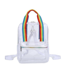 Transparent PVC Backpack Tote Bag Waterproof Beach School Summer Bag