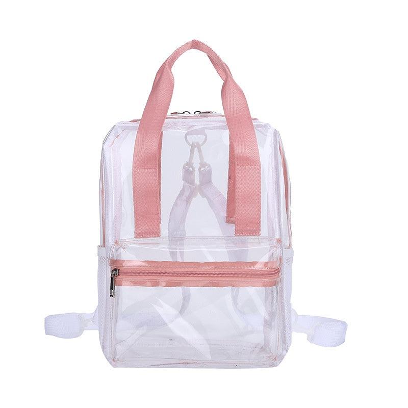 Transparent PVC Backpack Tote Bag Waterproof Beach School Summer Bag