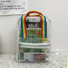 Transparent PVC Backpack Tote Bag Waterproof Beach School Summer Bag