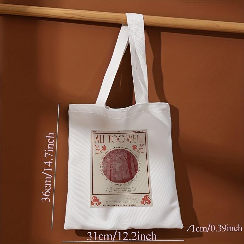 All Too Well Book Print Canvas Tote Bag
