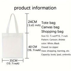 Anime Cartoon Canvas Shoulder Bag Portable Tote Bag