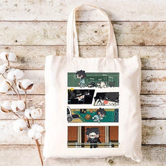 Anime Cartoon Canvas Shoulder Bag Portable Tote Bag