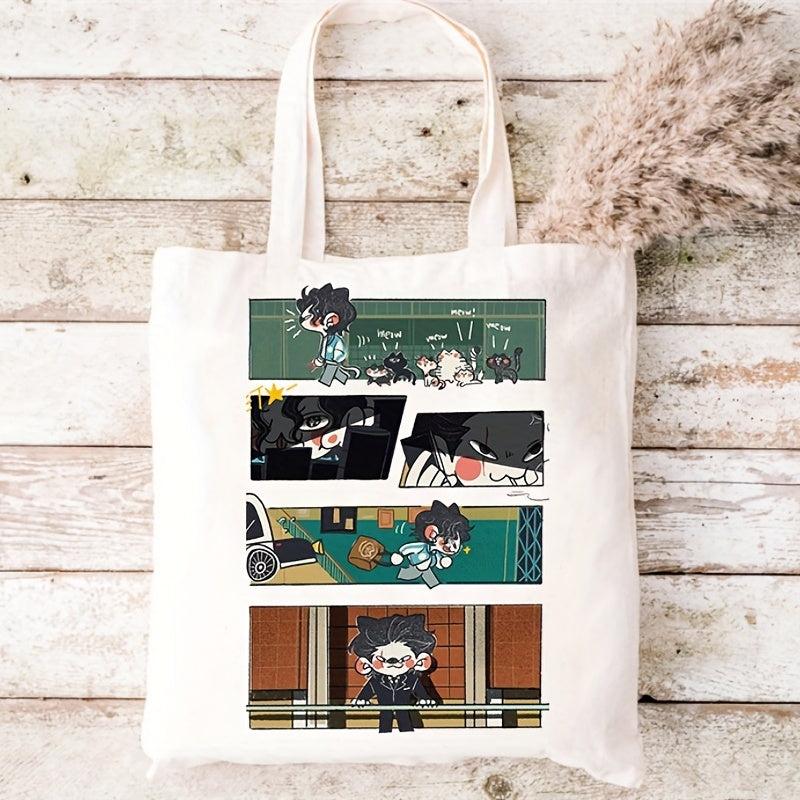 Anime Cartoon Canvas Shoulder Bag Portable Tote Bag