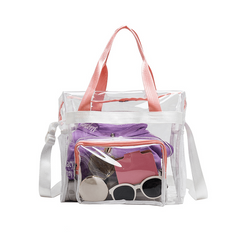 Transparent PVC Handbag Large Capacity Waterproof Travel Bag