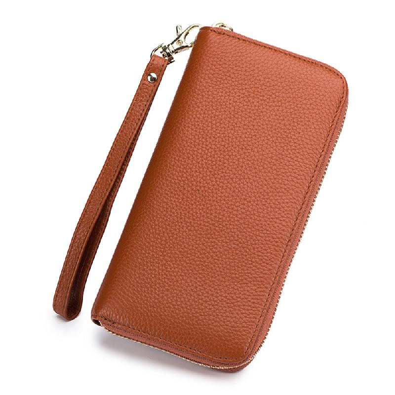 Solid Long Coin Purse Clutch Zipper Wallet Credit Card Case