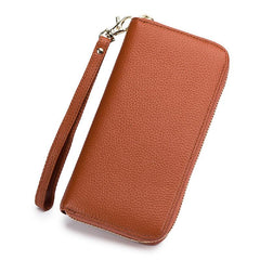 Solid Long Coin Purse Clutch Zipper Wallet Credit Card Case