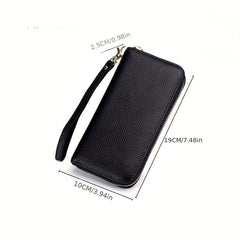 Solid Long Coin Purse Clutch Zipper Wallet Credit Card Case