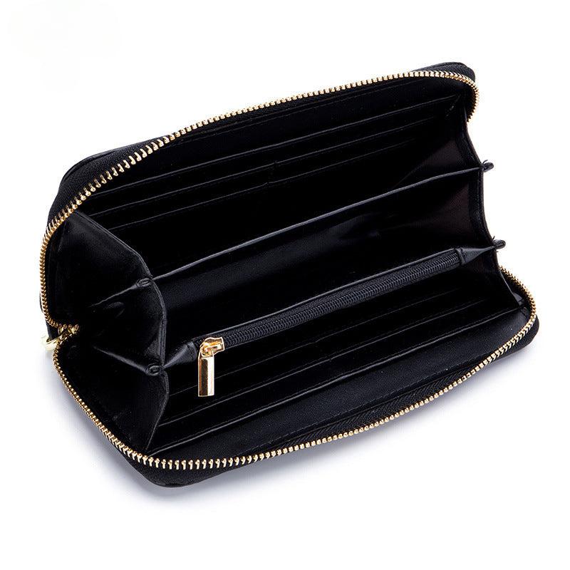 Solid Long Coin Purse Clutch Zipper Wallet Credit Card Case