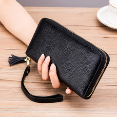 Solid Long Coin Purse Clutch Zipper Wallet Credit Card Case