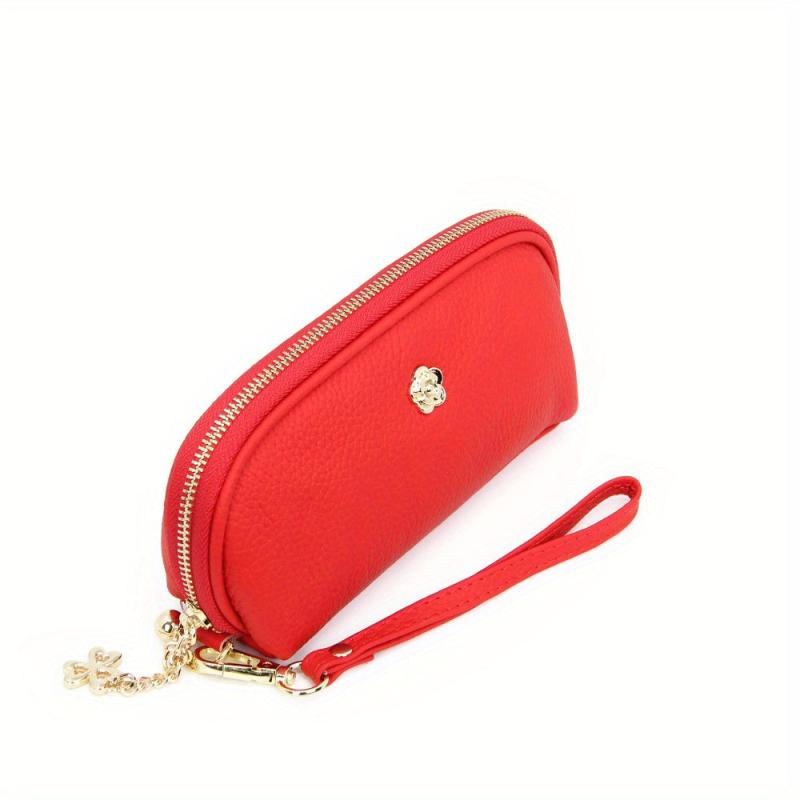 Vintage Solid Clutch Wallet Zipper Coin Purse Women's Pouch
