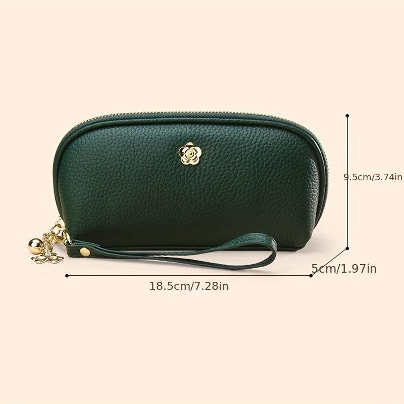 Vintage Solid Clutch Wallet Zipper Coin Purse Women's Pouch