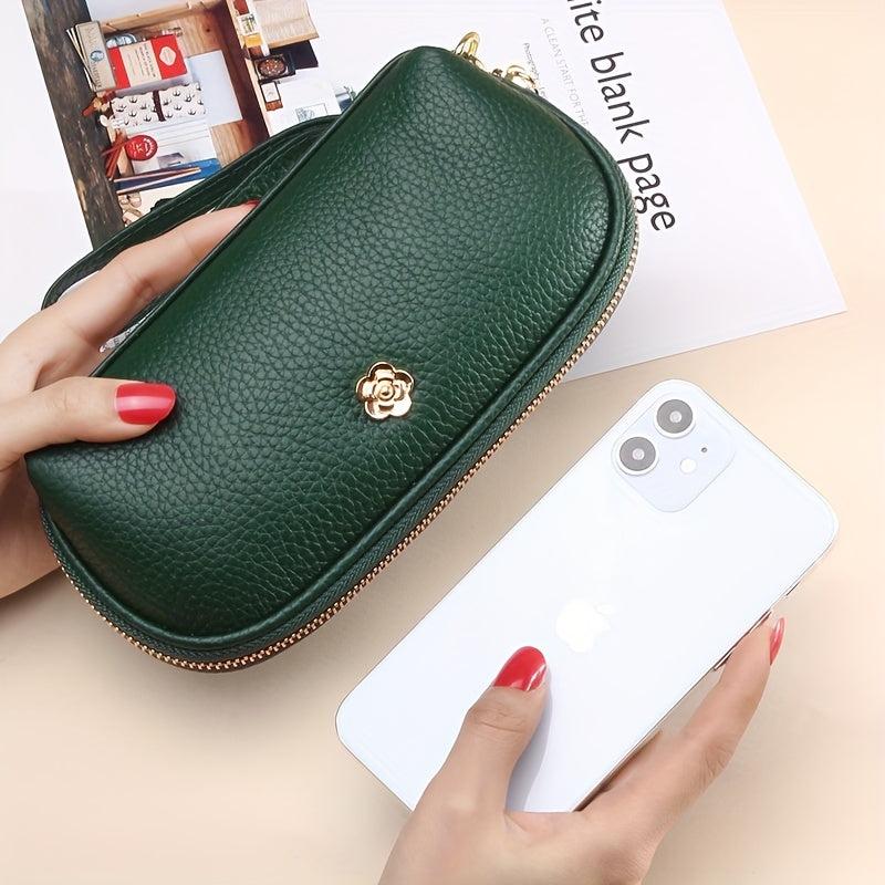 Vintage Solid Clutch Wallet Zipper Coin Purse Women's Pouch