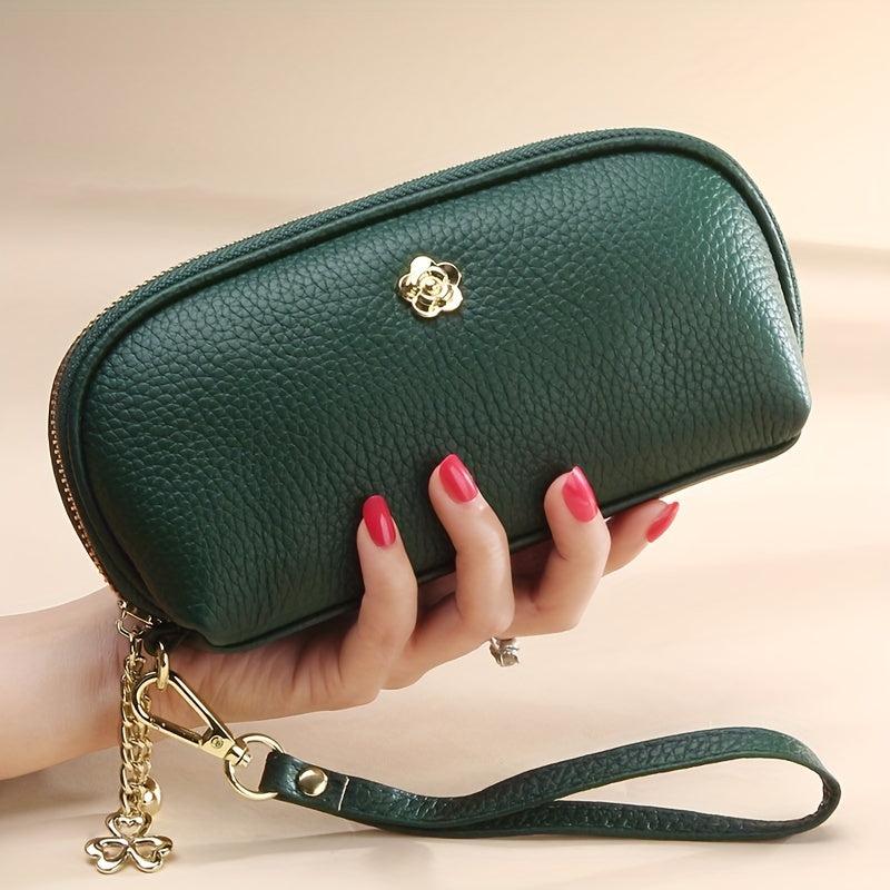 Vintage Solid Clutch Wallet Zipper Coin Purse Women's Pouch