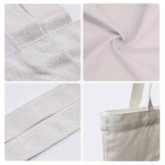 Lightweight Canvas Shoulder Bag With Letter Print Strap