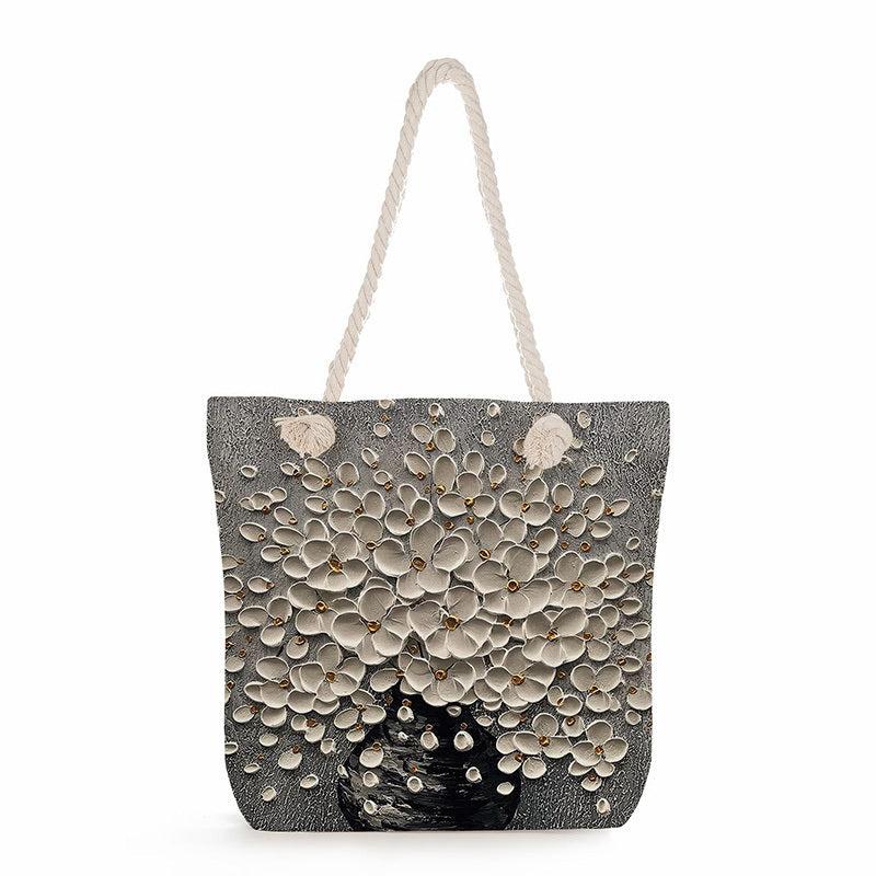 Tree Printing Tote Bag Heavy Duty Reusable Shopping Bag