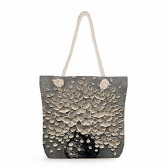 Tree Printing Tote Bag Heavy Duty Reusable Shopping Bag