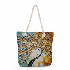 Tree Printing Tote Bag Heavy Duty Reusable Shopping Bag