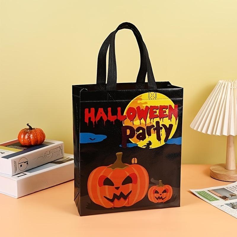 4 Pcs Cartoon Halloween Pattern Storage Handbag Party Storage Bag