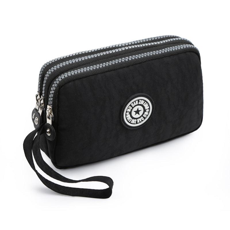 Women's Zipper Clutch Wallet Nylon Large Phone Bag Lightweight