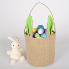 Easter Bunny Ear Basket DIY Candy Gift Bag Lightweight Versatile Storage