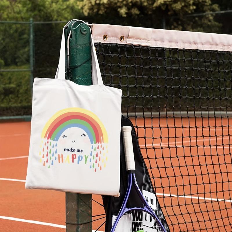 Rainbow Print Shoulder Bag Lightweight Shopper Bag