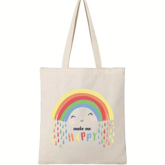 Rainbow Print Shoulder Bag Lightweight Shopper Bag