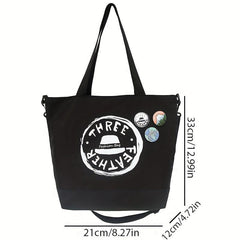 Nylon One Shoulder Tote Bag with Pendant