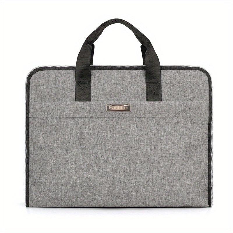 Men's Business Briefcase Handbag Zippered File Organizer