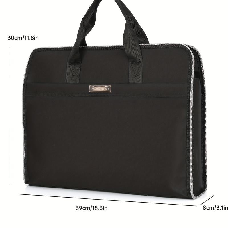 Men's Business Briefcase Handbag Zippered File Organizer