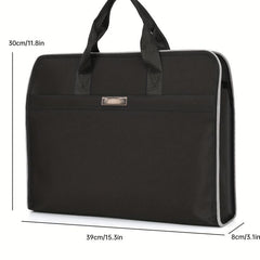 Men's Business Briefcase Handbag Zippered File Organizer