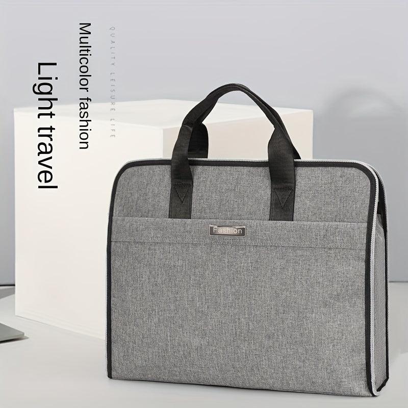 Men's Business Briefcase Handbag Zippered File Organizer