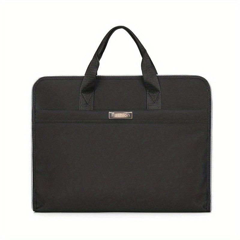 Men's Business Briefcase Handbag Zippered File Organizer