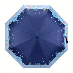 Kids Folding Umbrella Cartoon Print UV Protection Umbrella