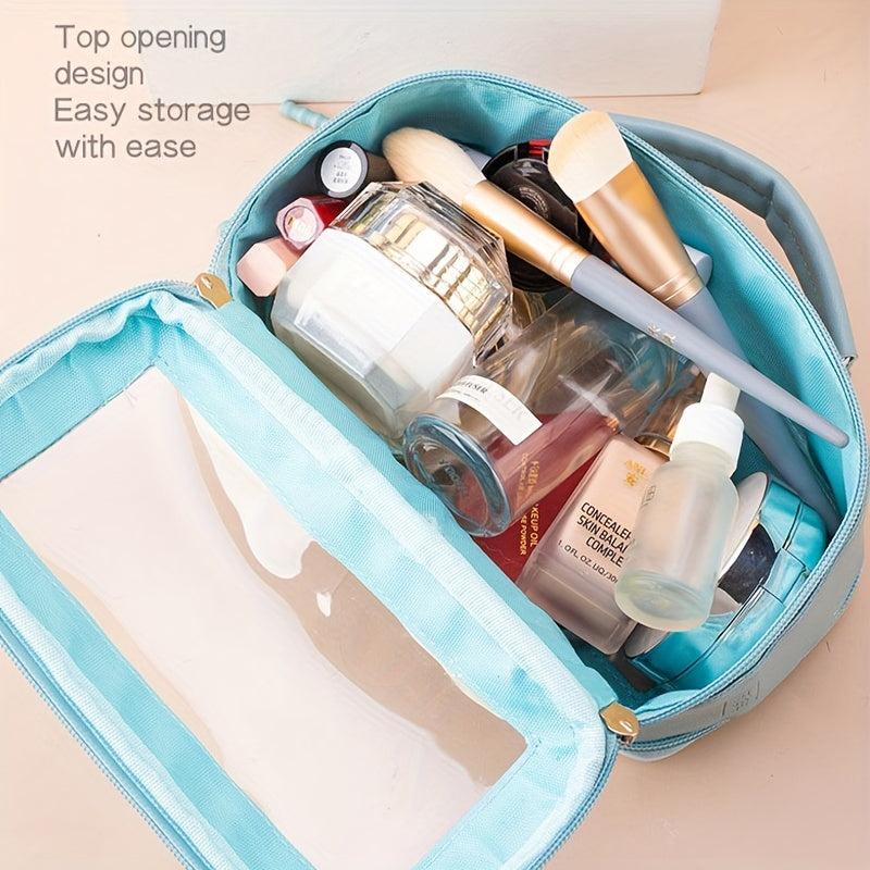 Large Capacity Portable Toiletry Bag Transparent Travel Cosmetic Storage