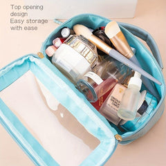Large Capacity Portable Toiletry Bag Transparent Travel Cosmetic Storage