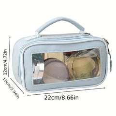 Large Capacity Portable Toiletry Bag Transparent Travel Cosmetic Storage