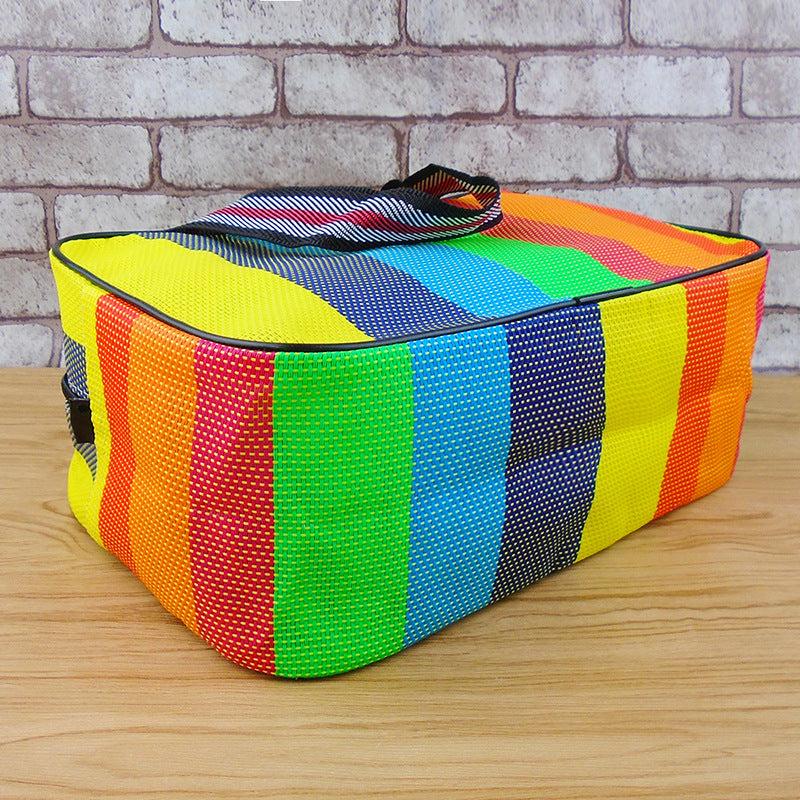 Large Capacity Woven Mesh Tote Bag for Travel Storage